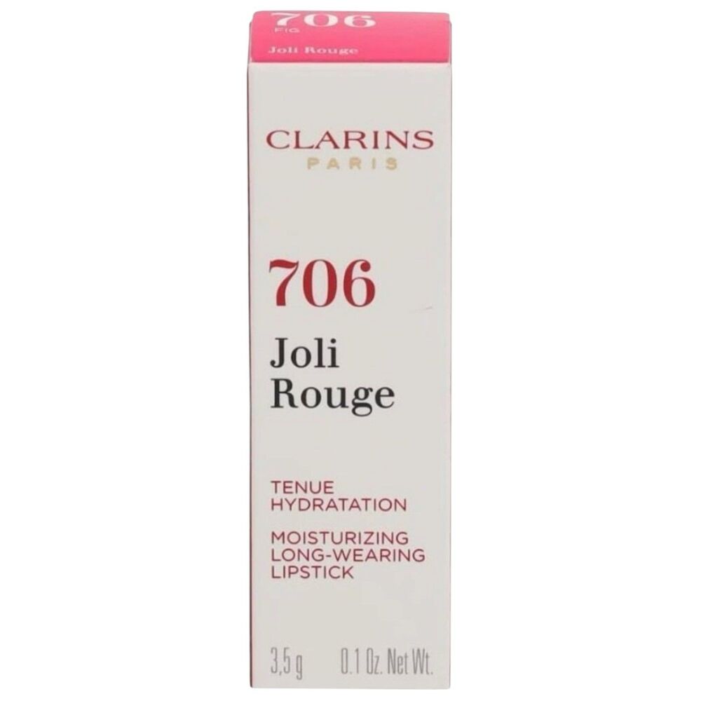 Clarins Jolie Rouge Moisturizing Long Wearing Lipstick 706 FIG NIB